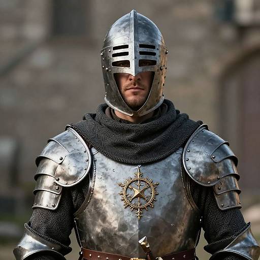 Medieval Male Warrior with Armor