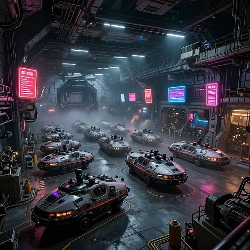 Sci-Fi Underground Hangar Scene