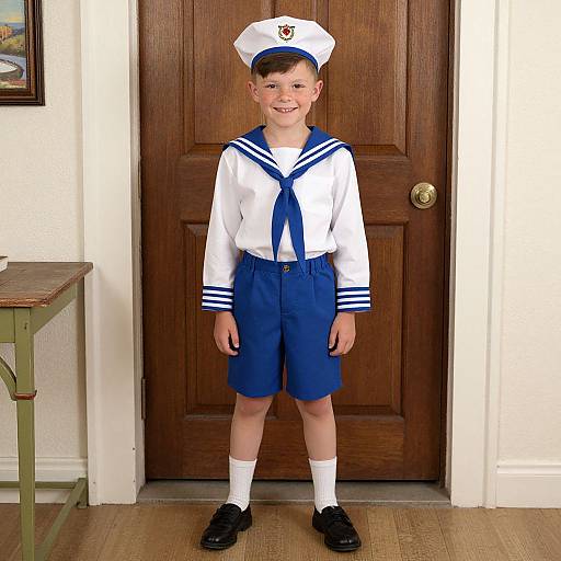 Vintage Sailor Boy by Door