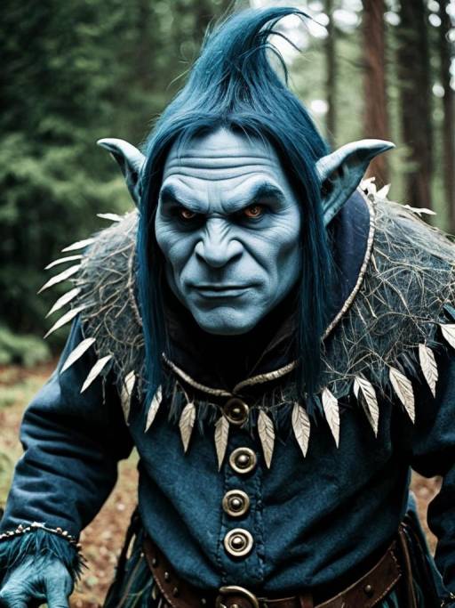 Man in Photorealistic Troll Costume