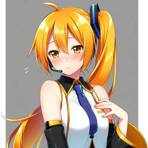 Illustration of Akita neru, vocaloid in the style of Sakura chiyo (konachi000)