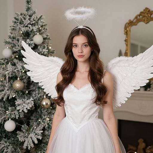 Realistic Angel Girl Christmas Play
