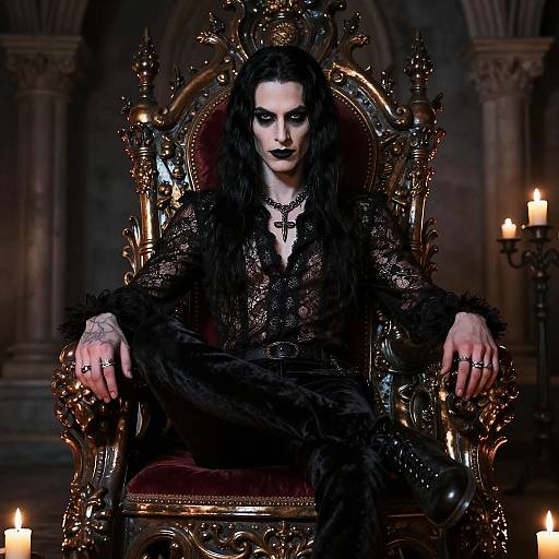 Gothic Throne Room Portrait
