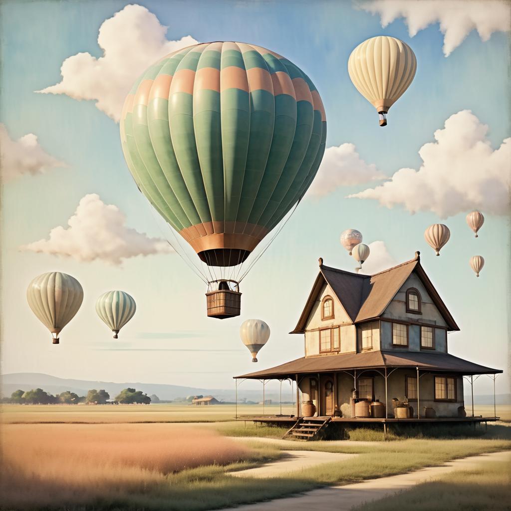 Whimsical Miyazaki-Inspired Hot Air Balloon