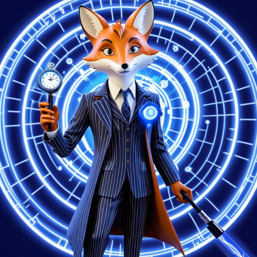 Whimsical Fox Inspired by Doctor Who