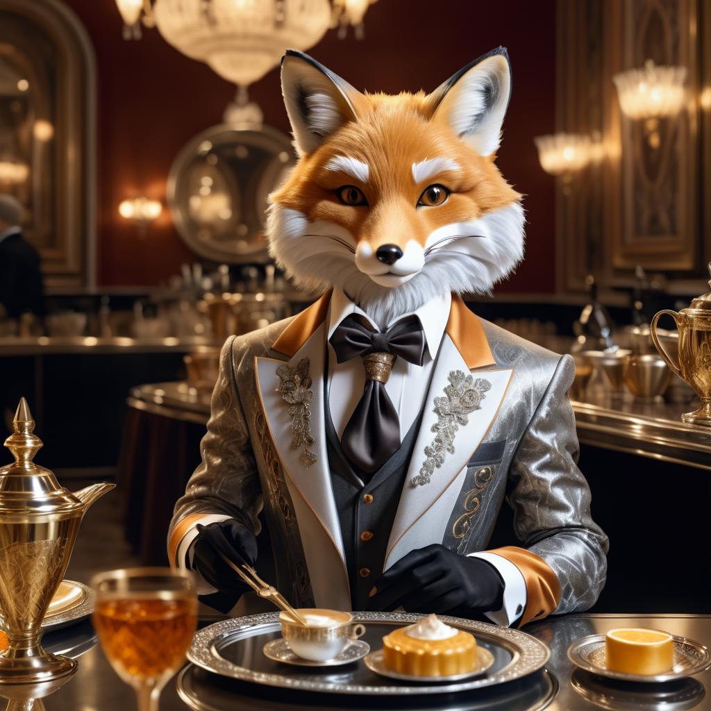 Elegant Fox Barista in Grand Restaurant