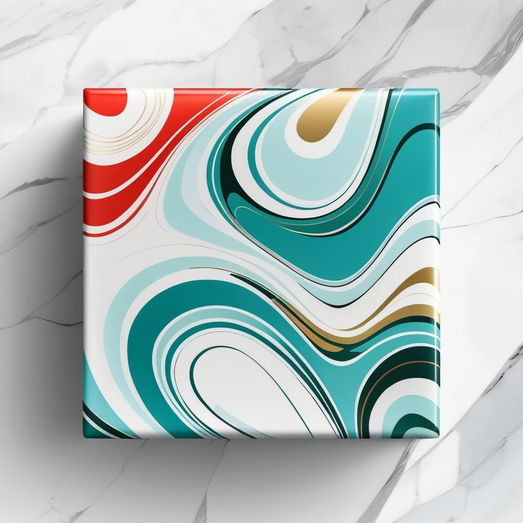 Abstract Christmas Gift Wrap Design