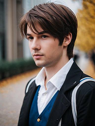 Lifestyle costume photo of Artem wing (tears of themis). Cosplay clothes