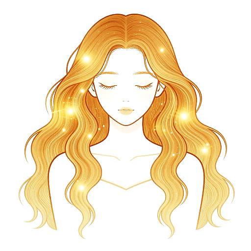Ethereal Angelic Woman Flat Illustration
