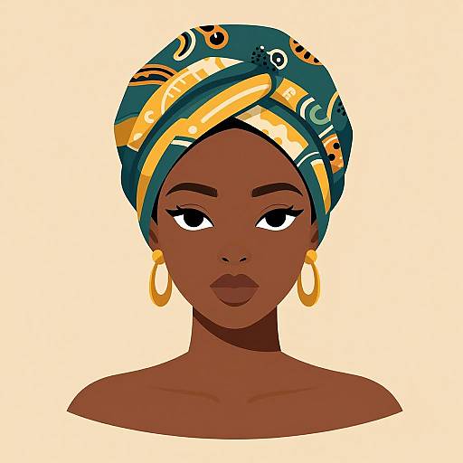 Animated Portrait of African Beauty
