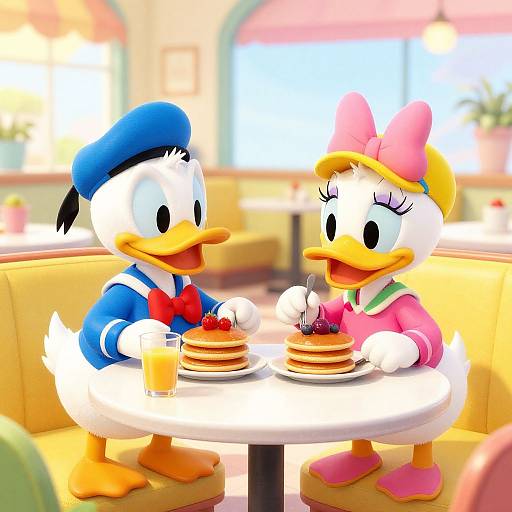 Child Donald and Daisy Duck Breakfast