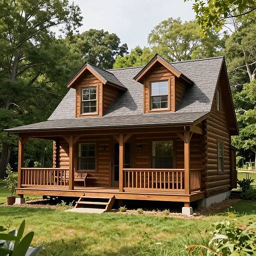 Rustic Log Cabin with Spacious Porch