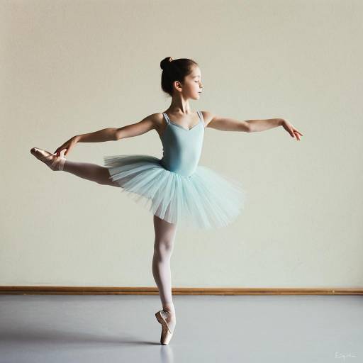 Young Ballet Dancer in Blue Tutu