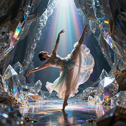 Surreal Gravity-Defying Yoga Pose