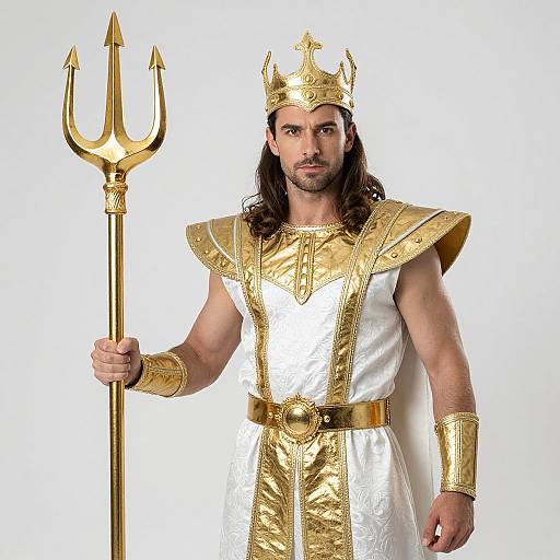 Golden King Trident Costume