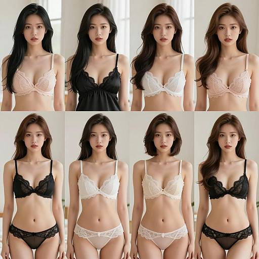 A Stylish Collage of Lingerie Fashion