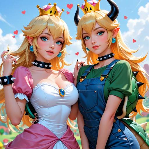 Luigi Inspired Characters with Super Crown