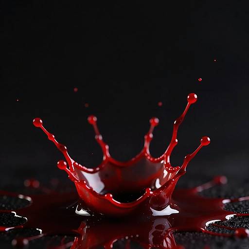 Realistic Blood Splatter on Black