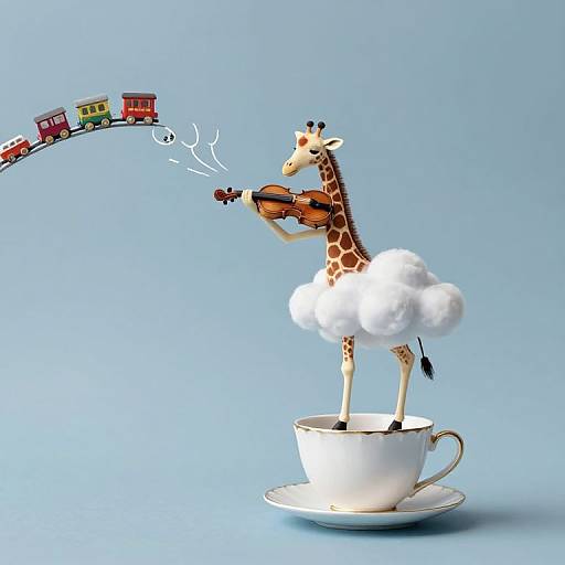 Melancholic Giraffe’s Cloud Violin Symphony