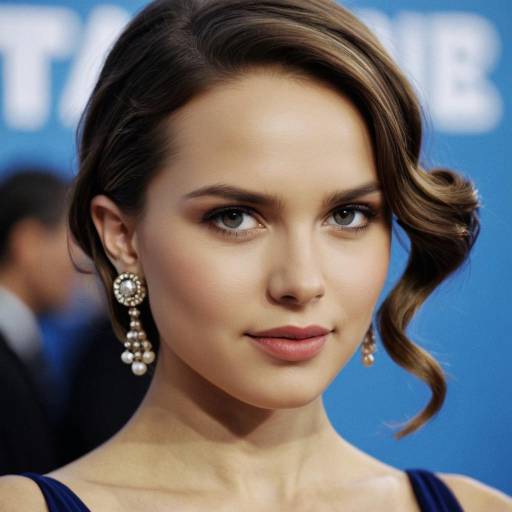 Elegant woman with pearl earrings