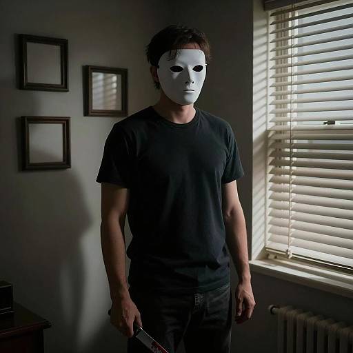 Mysterious Man in Dark Room