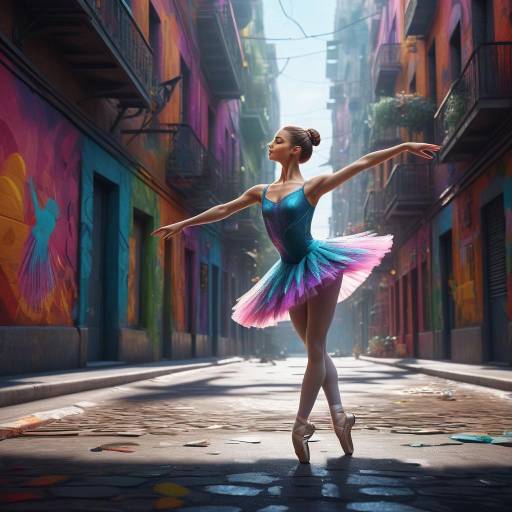 Ballerina Amidst Urban Street Art Ballerina Amidst Urban Street Art