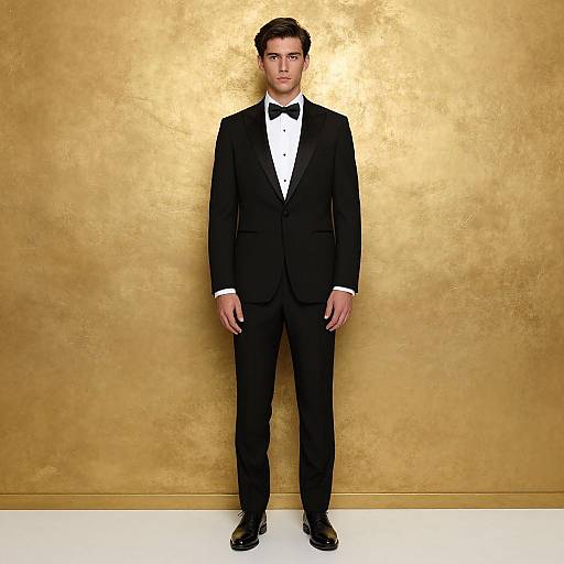 Young Man in Black Tuxedo Portrait