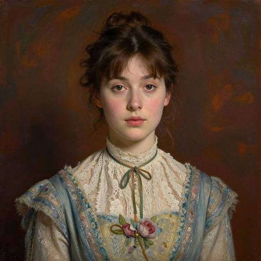 Vintage Lace Portrait in Spencer Style