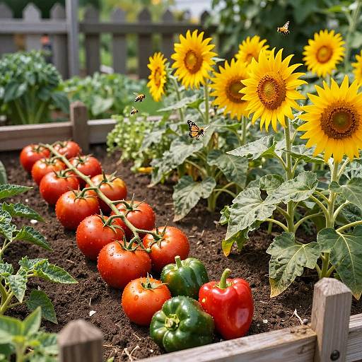 Vibrant Vegetable Garden Scene