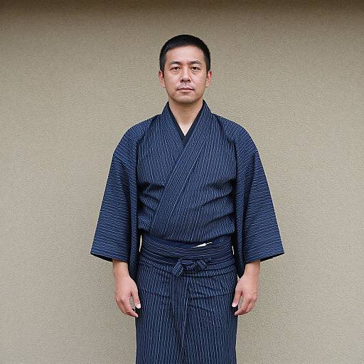 Man in Kimono by Wall