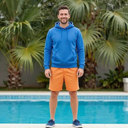 Smiling Man by Tropical Blue Pool