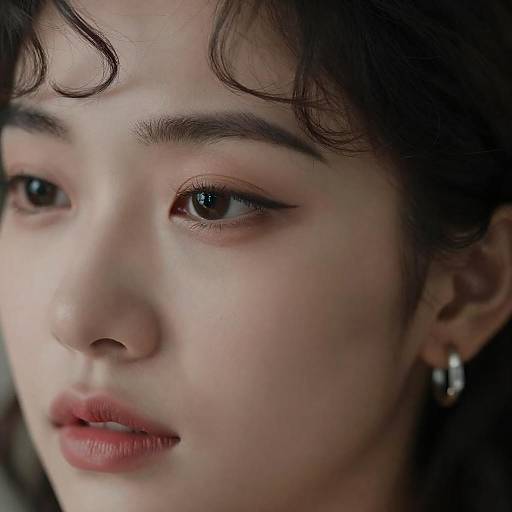 Elegant Close-Up of a Woman's Face