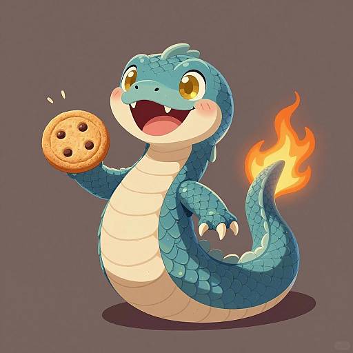 Joyful Sea Serpent with Cookie Delight