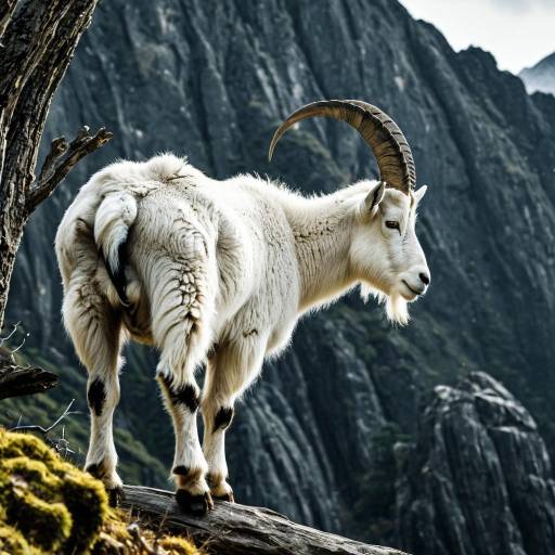 Stunning Mountain Goat in Hyper-Realism Stunning Mountain Goat in Hyper-Realism