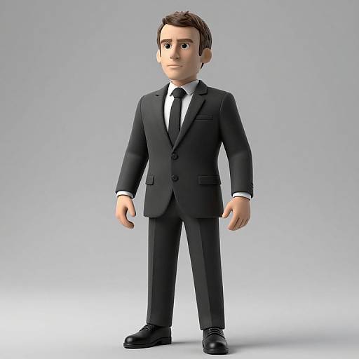 Macron Puppet 3D Houdini Render