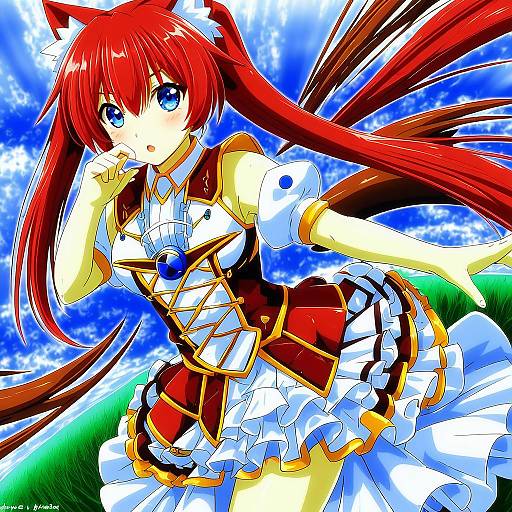 Illustration of Arf, lyrical nanoha in the style of Piyodera mucha