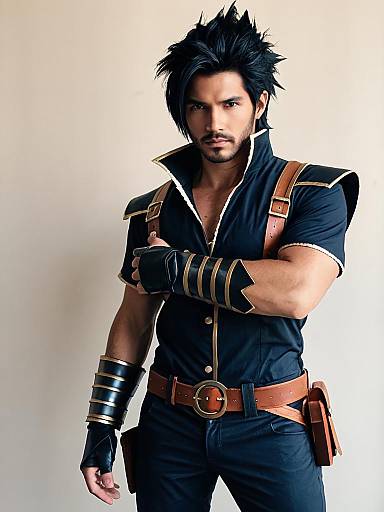 Man in Zack Fair Cosplay Costume