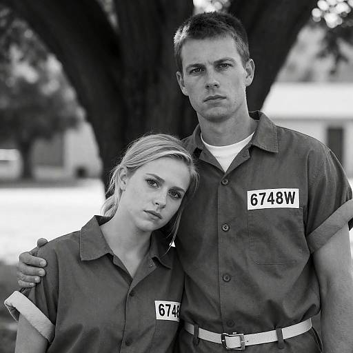 Prisoner Portrait: Black-and-White Emotion
