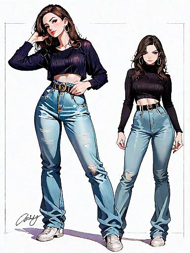 Stylish Woman in Modern Streetwear