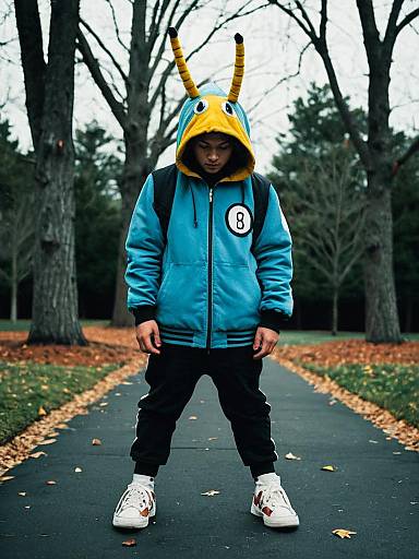 Boy in Alice Caterpillar Costume