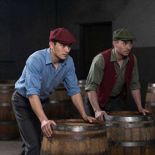 Vintage Industrial Workforce in Action