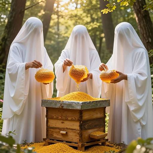 Ghostly Figures Tending Dream Hives