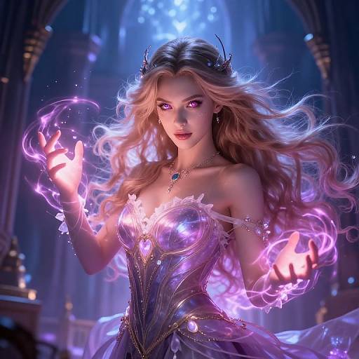 Enchanting Sorceress in Mystic Castle