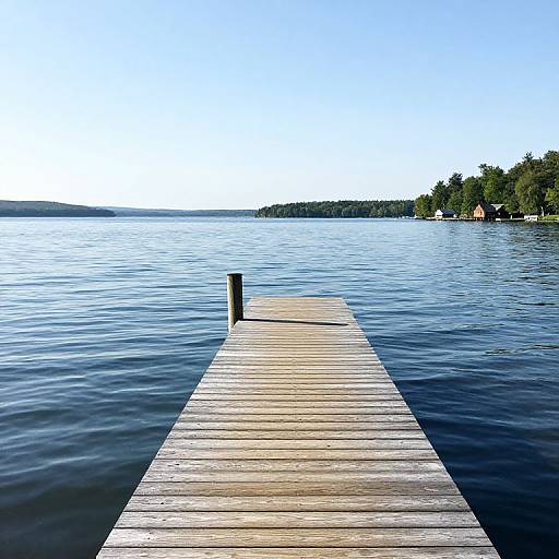 Serene Dockside View at Canandaigua Lake