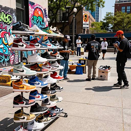 Vibrant Urban Sneaker Culture Scene