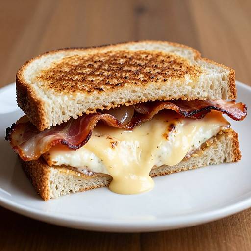 Grilled Double Gloucester & Stilton Bacon Sandwich