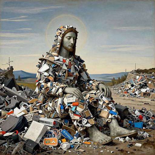 Bauhaus Garbage Deity in Landfill