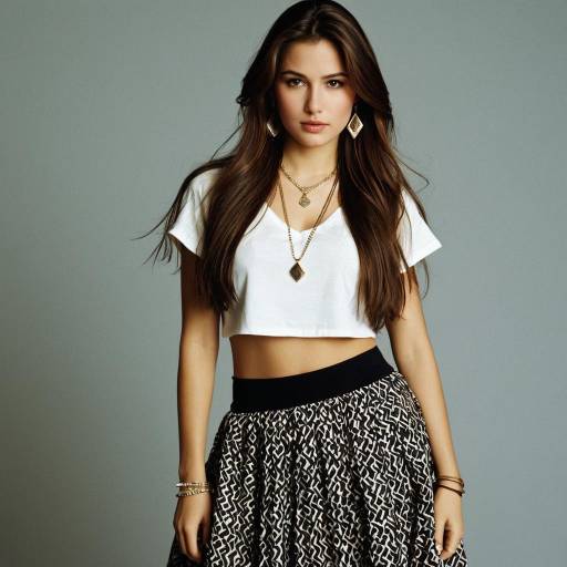 Young Woman in Maxi Skirt and Jewelry