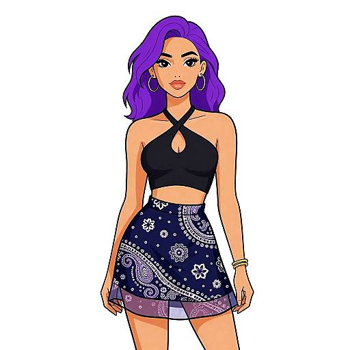 Contemporary Woman in Stylish Outfit