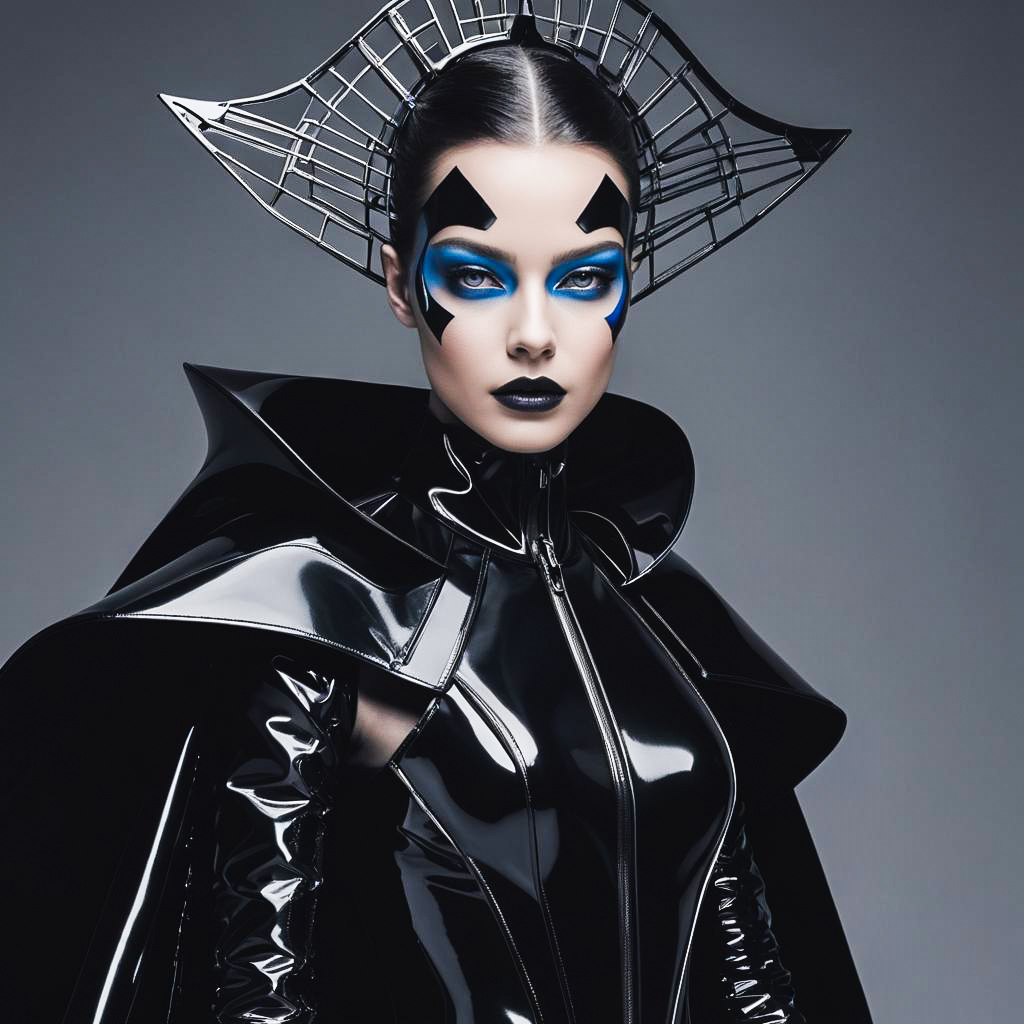 Futuristic Fashion Editorial with Avant-Garde Makeup